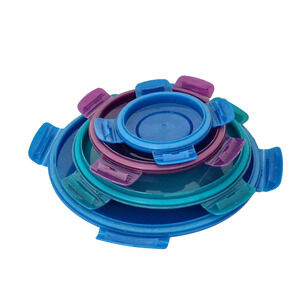 SNAPWARE Replacement Lids Airtight Food Storage Container Round Purple Blue Teal